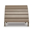 thumbnail image 5 of Benjara Sami 20 Inch Outdoor Ottoman, Slatted Design, Sloped Arc, Brown Finish, 5 of 5