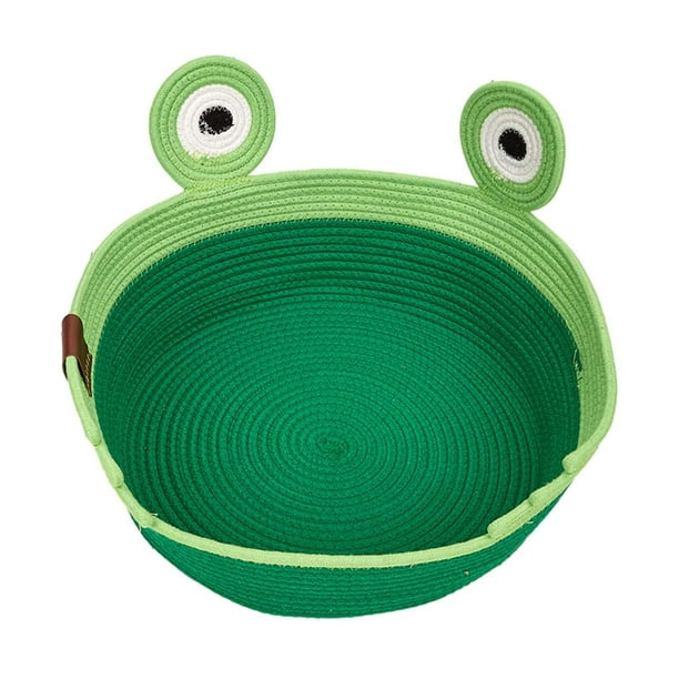 Cesta para cama de gato, tapete redondo transpirable para rascar gatos, conejo, gatito, gatos grandes rana m Yuyangstore Camas para gatos