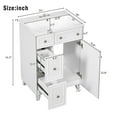 thumbnail image 2 of Harper & Bright Designs 24" Bathroom Vanity Sink Combo for Small Space, White Bathroom Vanity Cabinet with 2 Storage Drawers and Door, 2 of 13
