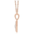 thumbnail image 2 of ANGARA Natural Round Cluster Diamond Octagonal Pendant in 14K Rose Gold for Women (Size-2.8mm| Color-H| Clarity-SI2) | April Birthstone, Anniversary, Jewelry Gift for Women | Natural Diamond Necklace, 2 of 7
