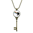 thumbnail image 1 of Rainbow Fountain Dinosaur Back Key Necklace Pendant Tray Embellished Chain, 1 of 3