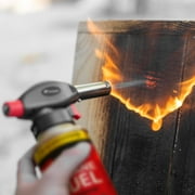 Olympia Butane Torch for Outdoor Use, Adjustable Flame, 8 oz, Reusable. Compatible with Olympia Butane Fuel Cartridge, Sold Separately.
