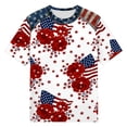 thumbnail image 4 of Wang6 Womens 250th Anniversary USA Shirts Color Blocking America Flag T-Shirts Plus Size Loose 4th of July Tops Independence Day Patriotic Graphic Tees Y_0528liWhite XXXL, 4 of 4