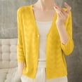 thumbnail image 2 of ZJXFGS Crochet Cardigans for Women Womens Cardigans Lightweight Long Sleeve Button Down Knit Cardigan Cardigans for Women Trendy Open Front Cardigans Yellow M, 2 of 9