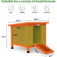 thumbnail image 2 of PINDEE Rabbit Hutch, Outdoor Cat House Weatherproof, Bunny Cage Indoor with Openable, Portable Small Animals Shelters with Nonslip Ramp for Hideout Rabbits/Feral Cats/Chicken/Small Animals-Orange, 2 of 10