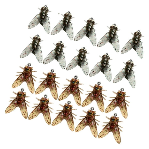 20Pcs Fly Fishing Baits with Hook Fishing Accessories for Saltwater, Freshwater