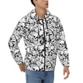 thumbnail image 4 of Zip Up Hoodies for Men - black white skull Long Sleeve Comfrt Men'S Fashion Hoodies & Sweatshirts, Jackets for Men Hoodies Pullover Clothing Clothes with Pouch, 4 of 5