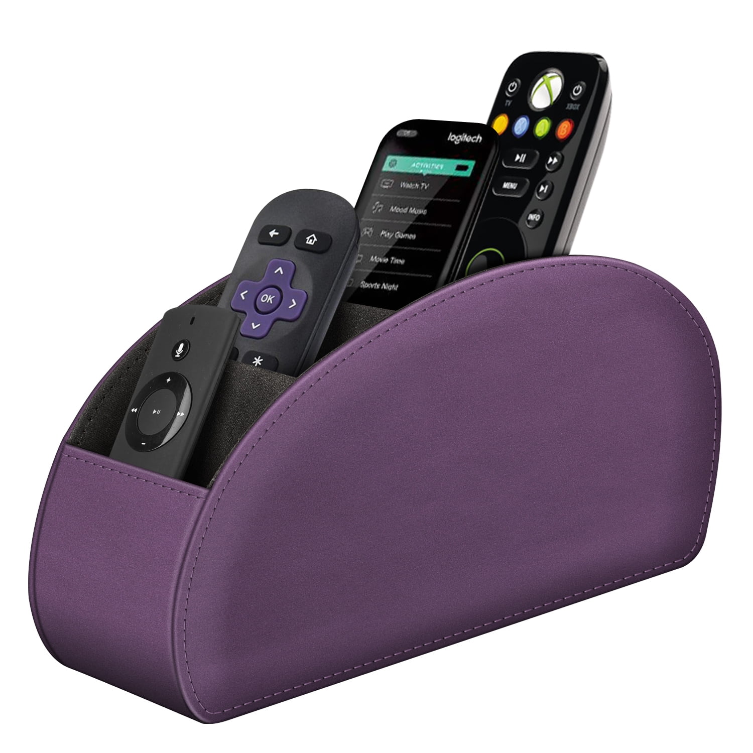 Fintie TV Remote Control Holder Desktop Organizer PU Leather Storage