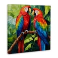 thumbnail image 2 of Stupell Industries Coastal Tropical Parrot Pair Canvas Art, 17 x 17, by Petals Prints Design, 2 of 8