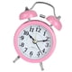thumbnail image 2 of Reloj despertador Retro Twin Bell Mesa de escritorio de metal Reloj analógico Silencioso con luz nocturna para oficina en casa, Rosa Scienceny EL000911-01B, 2 of 2