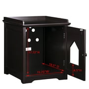 PAWLAND Decorative Cat House,Cat Home, Indoor Pet Crate - Litter Box Enclosure