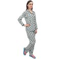 thumbnail image 2 of Bimba Geometric Print Set Of 2 Pcs White Button-Down Shirt With Pajama Pants - 4, 2 of 4