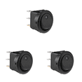 thumbnail image 1 of 20A 12V 3 Pines Coche Auto Barco Encendido Apagado Punto LED Interruptor Basculante () Azul, 1 of 6