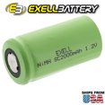 thumbnail image 2 of Exell 1.2V SubC 2000mAh NIMH Rechargeable Flat Top Battery, 2 of 4