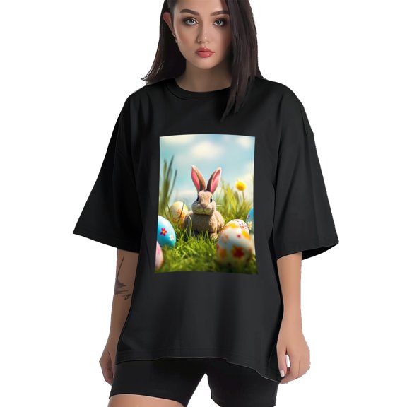 Plus Size Shirt for Women Black Tops for Women Short Sleeves Shirt for Women Easter T Shirt Crewneck Shirt for Women XS