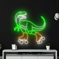 thumbnail image 5 of Handmadetneonsign Dinosaur Roller Skate Neon Sign, Dinosaur Neon Led Art Decor, Dinosaur Wall Decor, 5 of 5