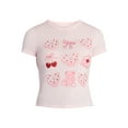 thumbnail image 5 of Valentine's Day Women’s Classic Cake Graphic Tee with Short Sleeves, Sizes XXS-XXL, 5 of 5