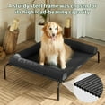 thumbnail image 5 of Cooling Elevated Dog Bed for Large Dogs – Waterproof Raised Dog Cot with Slope Headrest, Breathable Teslin Mesh, Durable & Portable Pet Bed for Indoor and Outdoor Use, Black, 5 of 5
