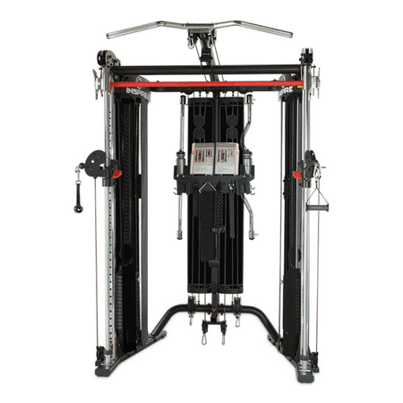 Inspire Fitness FT2 Fully Loaded Functional Trainer Smith Machine Home Gym for Total Body Strength Training with Bench