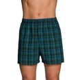 thumbnail image 4 of Fruit Of The Loom Mens Woven Tartan Boxers 5 Pack, L, Assorted, 4 of 6