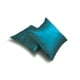 thumbnail image 5 of Fundas de almohada decorativas HomeCentric en azul verdoso (paquete de 2, 60 x 60 cm). Seda artística lisa y bicolor para sofá, hotel, sala de estar y dormitorio. Moderna. Lujo en azul verdoso., 5 of 8