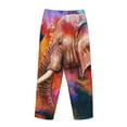 thumbnail image 5 of Disketp Oil Paintings Of Elephants Print Women'S Comfy Pajama Pants Casual Drawstring Palazzo Lounge Wide Leg Pants, 5 of 9