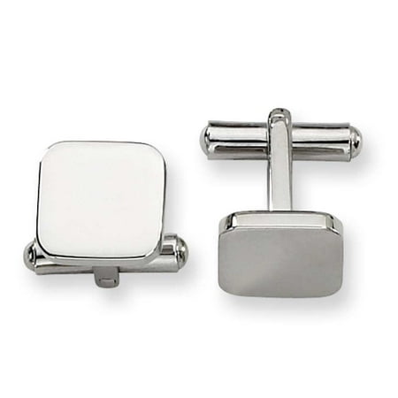 Primal Steel Stainless Steel Polished Cuff Links