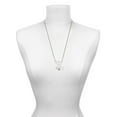 thumbnail image 3 of Delight Jewelry 10mm Clear AB Crystal Drop Silvertone Dream Big Pendant Necklace, 25", 3 of 4