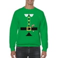 thumbnail image 2 of Festive Elf Suit Design with Candy Cane Women's Sweatshirt, 2 of 3