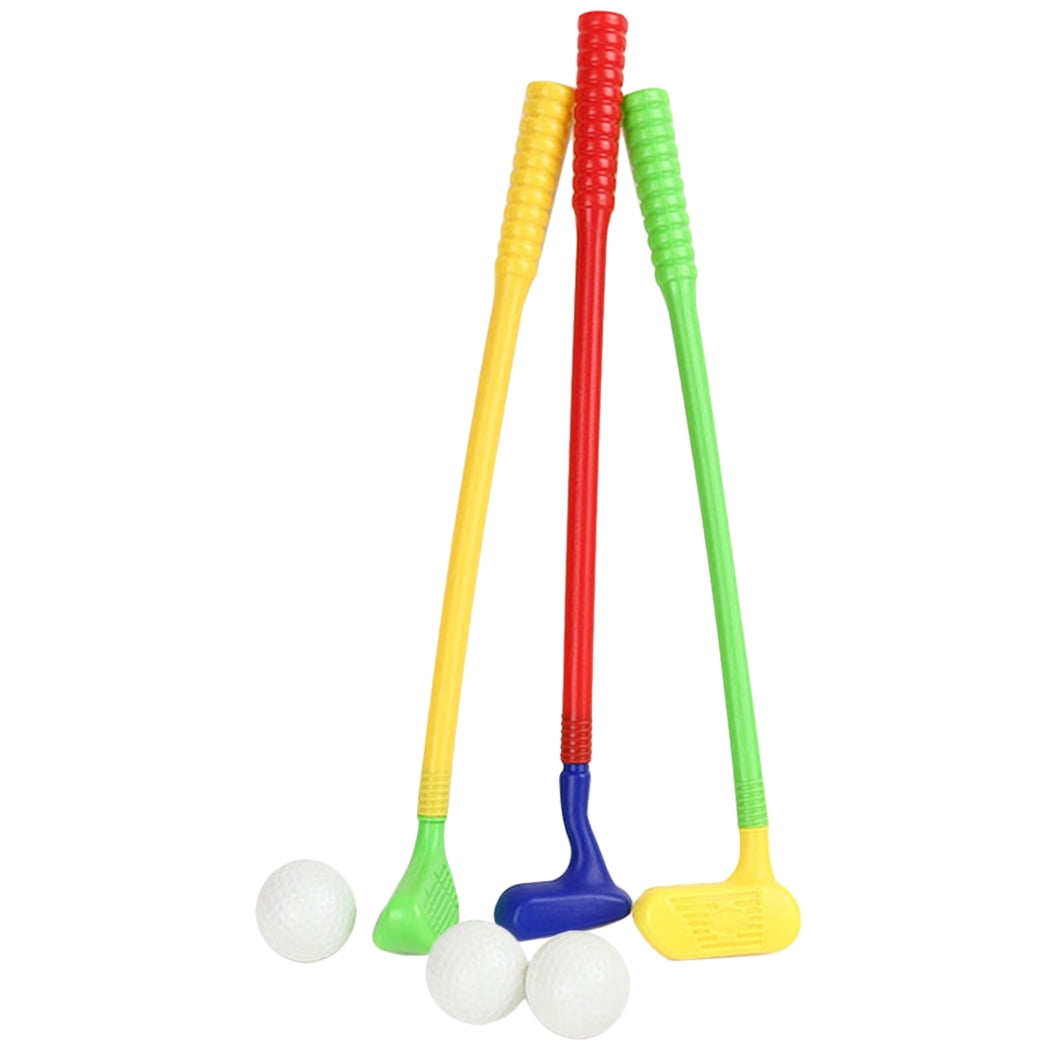 Kids Golf Toy Set Plastic Nonslip Handle Golf Game Toy Sports Toy Golf