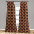 thumbnail image 4 of Ambesonne Christmas Curtains, Xmas Trees-Shaped Lines, Pair of 28"x63", Earth Yellow Pink and Scarlet, 4 of 4