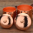 thumbnail image 7 of EASTIN 11.83oz/18.6oz Handcrafted Hammered Copper Cups - Rose Golden & Black  Heavy Pure Solid Copper Mugs with Lid for Travel  Outdoor  and Home Use, 7 of 7