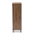 thumbnail image 5 of Baxton Studio Talon Modern and Contemporary Two-Tone Walnut Brown and Dark Grey Finished Wood 2-Door Shoe Storage Cabinet, 5 of 11