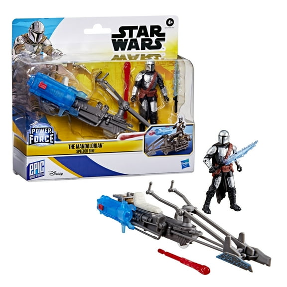 Star Wars Epic World of Action The Mandalorian Action Figure & Speeder Bike (4")
