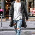 thumbnail image 4 of Suéter tipo cárdigan de color liso, chaqueta de punto suelta, suéter de otoño e invierno para hombre, 4 of 6