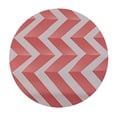 thumbnail image 2 of JEUXUS Decorative Round Table Cover Elastic Tablecloth, Coral Polyester Fitted Table Cover Elastic Edged, Retro Abstract Geometric Striped Pattern Print Fabric Table Cover, Fits Round Table, 2 of 7
