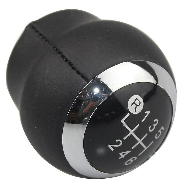 Perilla de palanca de cambios - Palanca de cambios, perilla de palanca de cambios de 6 velocidades para automóvil (1 pieza, negro)