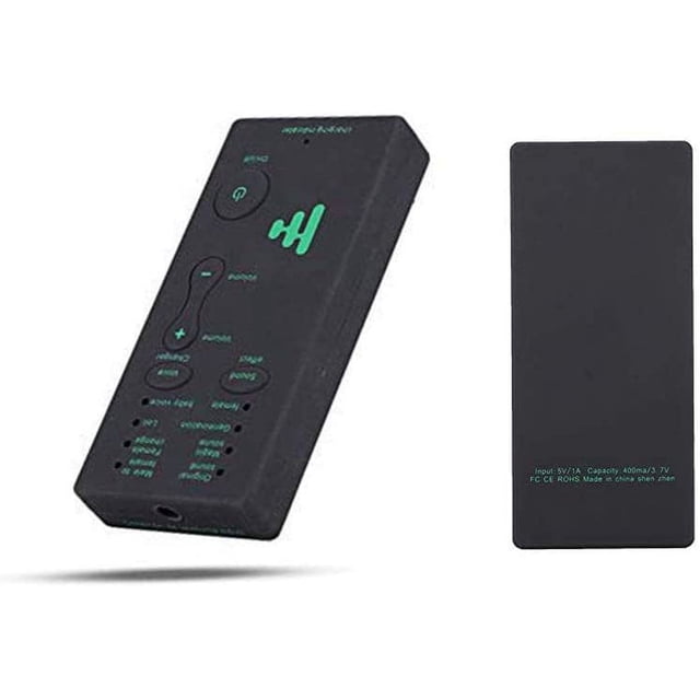 HUGFEGWE Sound Card,Portable Mini Voice Changer Live Broadcast Sound Card for Mobile Phone PC (English Version) 4 Sound Effects and 4 Voice Changes Can be plugged into The Computer Phone to use