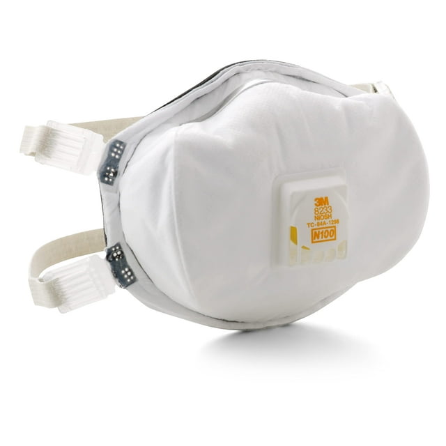 Respirador desechable 3M 8233 N100 NIOSH con válvula de exhalación