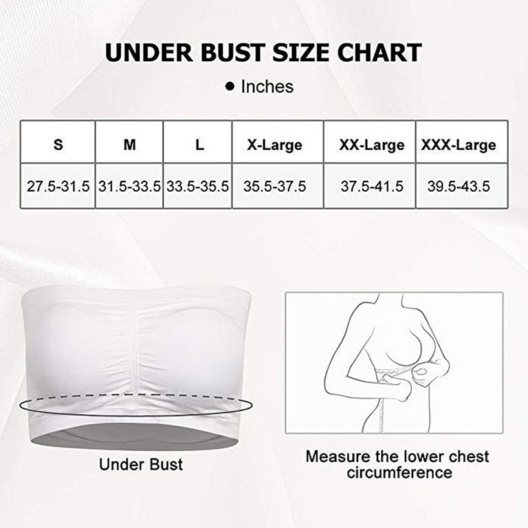 Nituyy Women's Strapless Seamless Padded Boob Bandeau Tube Tops