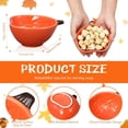 thumbnail image 3 of 2 Pcs Pumpkin Bowls Ceramic Pumpkin Dish Casserole Cookware Serving Pot Pumpkin Safe Oven Pot with Lid and Handle for Fall Halloween Thanksgiving Autumn Cooking Baking Dessert, 3 of 8