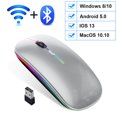 thumbnail image 1 of Ratón inalámbrico recargable, ratón Bluetooth para ordenador, ratón Usb ergonómico, ratón silencioso con luz de fondo, ratón RGB para ordenador portátil, PC, ipad Tan Jianjun unisex, 1 of 2