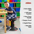 thumbnail image 3 of Storex Backless Plastic Wiggle Stool, Adjustable 12-18 inch Seat Height, Black, 00300U01C, 3 of 12