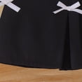 thumbnail image 5 of YDFCWXW Girl's 2 Piece Preppy Summer Outfits 3D Bowknot T Shirt and Mini Pleated Skirts Clothing Set (White, 2-3 Years), 5 of 6