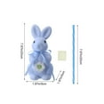 thumbnail image 3 of Flocked Bunny Easter Decorations with Bow Tie, 7.9in Bunnies Figurines for Easter Centerpieces Spring Courtyard Lawn Garden Tabletop Sculpture, 3 of 6