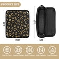 thumbnail image 4 of Hair Tool Organizer Bag with Heat Resistant Mat Removable Travel Storage Case for Hot Air Brushes Curling Irons Gold Leopard Pattern, 4 of 8