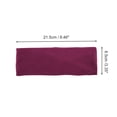 thumbnail image 4 of Unique Bargains 1 Pc Comfortable Headband Pure Color Wide Headband for Sport Wine Red, 4 of 6
