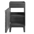 thumbnail image 4 of Vanity Cabinet (Sink not included), Dark Grey Gray, Wood, Mid Century Hotel Bedroom Bathroom, Modern Contemporary HB33487, 4 of 8