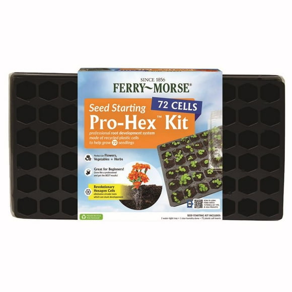 Kit de siembra de semillas Ferry-Morse Pro-Hex 72 celdas