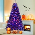 thumbnail image 1 of Costway 8 FT Halloween Tree Artificial Decoration Tree with 1408 Branch Tips 6 Lighting Modes, 1 of 10
